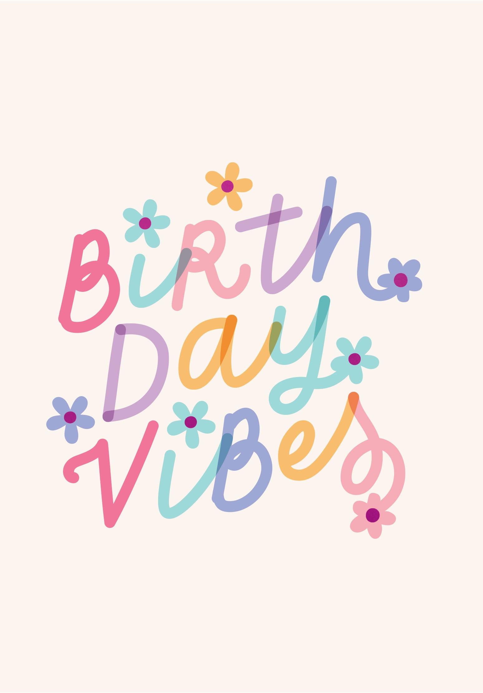 Greeting Card Good Vibes - Birthday Vibes
